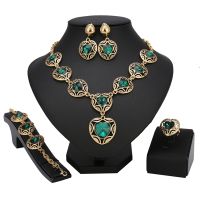 【lz】■❀ஐ  Conjunto de jóias de luxo para mulheres jóias designer banhado a ouro marroquino árabe jóias de luxo Dubai casamento designer 18K qualidade