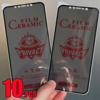 10pcs Privacy Ceramics Anti Spy Glare Film Screen Protector Full Cover For iPhone 13 Pro Max 12 Mini 11 XS XR X 8 7 6 Plus SE