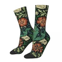 William Morris Compton Floral Art Socks Men Women Funny Happy Socks Hip Hop Spring Summer Autumn Winter Middle Tube Socks Gifts