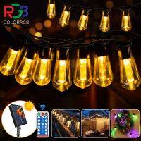 ✘✧◘ High brighter Solar String Lights 20FT(8M) 20bulbs Shatterproof Waterproof S14 LED Solar LED fairy lights outdoor garden