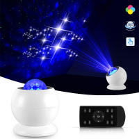 Colorful Galaxy Starry Sky Projector Rotating Water Waving Night Light Led Nebula Cloud Lamp Atmospher Bedroom Beside Lamp