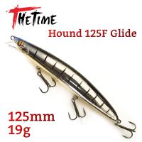 ✥ THETIME New HOUND125F Glide 19g Floating Minnow Lure Long Casting Wobblers Jerbait Artificial Bait For Bass Pike Trout Fishing