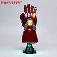 EASYLITE ชุดไฟ LED ไม่บล็อกตัวต่อสำหรับแบบอิฐนาโน76223ถุงมือยาวสะสมของเล่น DIY แค่ชุดไฟถ่ายภาพเท่านั้น