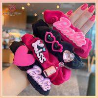 SGS สีทึบทึบ ตุ๊กตาบาร์บี้ scrunchie แฟชั่นสำหรับผู้หญิง อีลาสติก ยางรัดผม ของใหม่ หางม้าหางม้า เชือกมัดผม สำหรับผู้หญิง