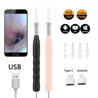 Visual Otoscope Otoscope Ear Pick USB 3 In 1 HD 5.5mm Luminous Earpick Painless Ear Wax Cleaning Tool Mini Camera Ear Picking