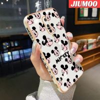 เคส JIUMOO สำหรับ Oneplus 8 8 Pro 8T เคสโทรศัพท์ลายการ์ตูนมิกกี้บางหรูหราชุบเคสซิลิโคนป้องกันเลนส์กล้องคลุมทั้งหมดลายขอบสี่เหลี่ยมเคสกันกระแทกแฟชั่น