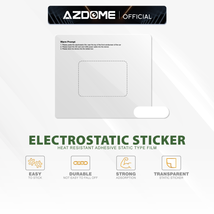 AZDOME Dashcam Electrostatic Sticker Electrostatic Film Heat Resistant
