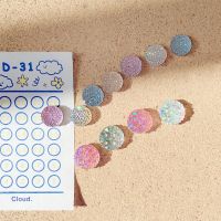 ALLTU Candy color diamond round shape good quality color push pin pushpin office school Clips Pins Tacks