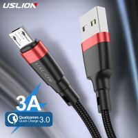 USLION 3A USB Micro Cable Fast Charging USB Data Cable Cord for Samsung S6 Xiaomi Redmi Note 4 5 Android Microusb Fast Charge 3M