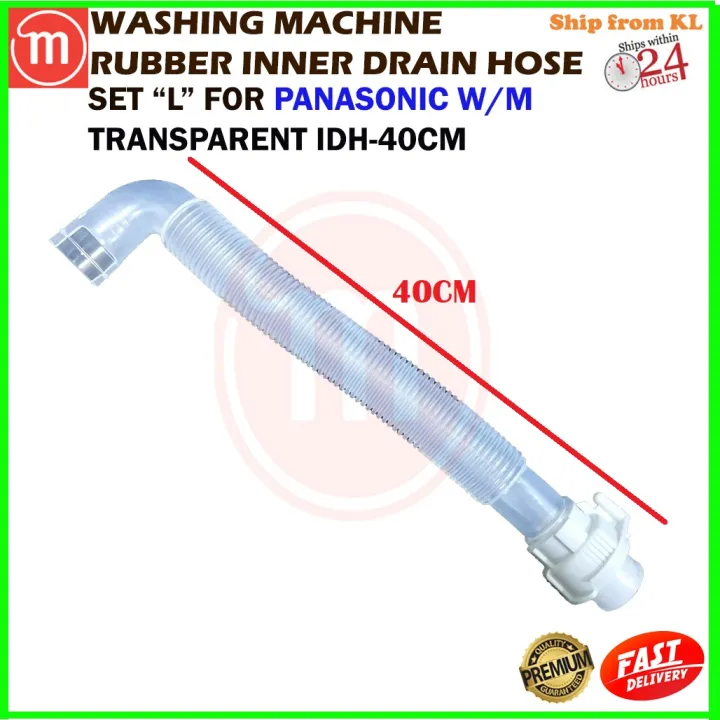 PANASONIC Washing Machine Inner Drain Hose set "L" Transparent Tube (IDH40CM) Lazada