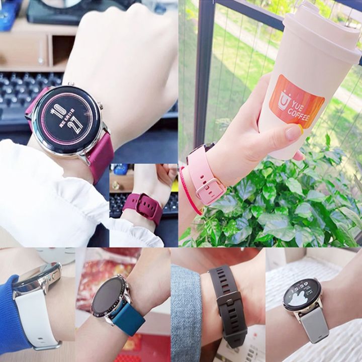 ร้อน-สายซิลิโคนสำหรับ-samsung-galaxy-5-4-classic-active-2watch-sport-wrist-20มม-22มม-สร้อยข้อมือ-huawei-amazfit-gtr-gts-4-3-2-proband