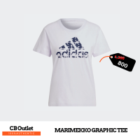 เสื้อยืดผู้หญิง เสื้อคอกลม เสื้อยืดพิมลาย ADIDAS MARIMEKKO TEE HM8052