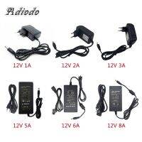 110-240V Ac ไปอะแดปเตอร์ Dc 12 V 1a 2a 4a 3a 5a 6a เครื่องชาร์จอะแดปเตอร์ไฟฟ้าสากลสวิซต์สลับ12โวลต์ Led ปลั๊กริ้วสายไฟ