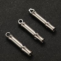 120dB Titanium Alloy High Decibel Single Tube Whistle Outdoor Survival Equipment Camping Portable Multifunctional EDC Whistle Survival kits