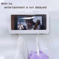 Shower Waterproof Phone Holder Case Box All Covered Phone Storage Box Self adhesive Touch Screen Phone Shell Shower Accessories