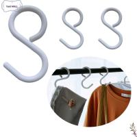 YANL MALL 12Pcs พลาสติกทำจากพลาสติก S hooks คอยืดหยุ่น ปลอดภัยและเงียบ ตะขอรูปตัว S ใช้งานได้จริง ปราศจากสนิมอย่างสมบูรณ์ ตะขอแขวน S หมวกก้านตู้เสื้อผ้า