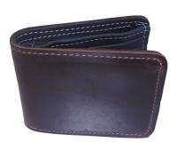 Very Cool Cowhide Leather!! BiFold Wallet For You กระเป๋าสตางค์เท่ๆหนังวัวแท้ๆ แบบ 2 พับ  สีน้ำตาลเข้ม