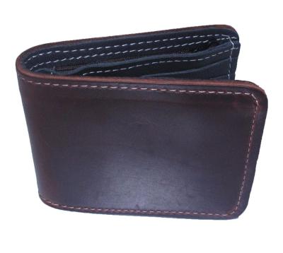 You Link  Number 005 Very Cool Cowhide Leather!! BiFold Wallet For You กระเป๋าสตางค์เท่ๆหนังวัวแท้ๆ แบบ 2 พับ แบบหนังเรียบ  สีน้ำตาลเข้ม