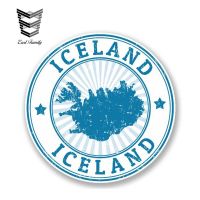 EARLFAMILY 13cm x 13cm Iceland Vinyl Car Sticker Laptop Luggage Travel Tag Map Flag Gift Motorcycle Bike Laptop Decal Graphic  Power Points  Switches