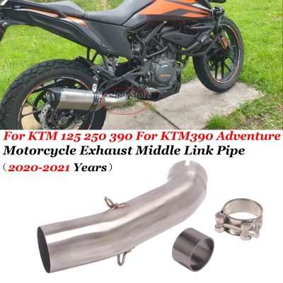 Motorcycle Exhaust System Middle Link Pipe Muffler Escape For KTM250 KTM DUKE 250 390 KTM390 Adventure ADV 2020 2021 KTM125 2021