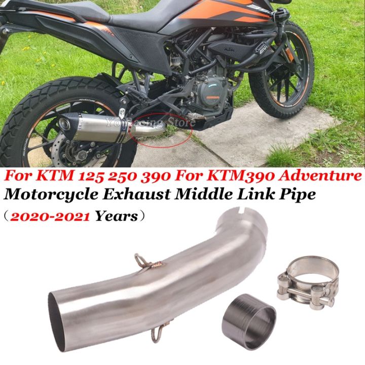motorcycle-exhaust-system-middle-link-pipe-muffler-escape-for-ktm250-ktm-duke-250-390-ktm390-adventure-adv-2020-2021-ktm125-2021