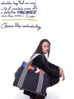 Ghana Blue - Weekender  Bag MookV กระเป๋าเป้ทรงโอเวอร์ไซส์สะพายข้าง