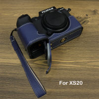 หนัง PU กรณีกระเป๋ากล้องสำหรับ Fujifilm XS20 X-S20 XS-20ครึ่งร่างกายปกเกราะป้องกันด้วยสายรัดข้อมือ