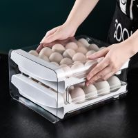 hot【DT】 2-Layer Refrigerator Egg Storage Organizer Holder for Fridger Drawer Type Stackable Bins Plastic