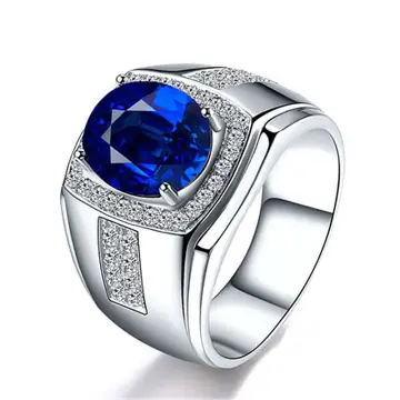 Mens blue sale engagement rings