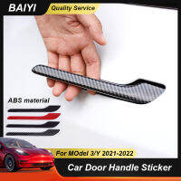 4Pcs Car Handle Kit สำหรับ Tesla รุ่น3 Y รถประตู Handle Cover Protector สติกเกอร์ Auto ABS Scratch อุปกรณ์เสริมทนต่อการขัดถู