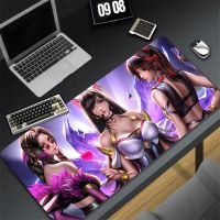 Kda Akali Lol Table Pad แผ่นรองเมาส์สำหรับเล่นเกมแล็ปท็อป แผ่นรองเมาส์ขนาดใหญ่ ยางกันลื่น อุปกรณ์เกมคอนโซล แป้นพิมพ์เมาส์ โต๊ะอะนิเมะ