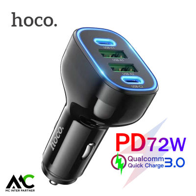 Hoco NZ11 ที่ชาร์จในรถ 72W ฟาสชาร์จ PD3.0 72W + QC3.0 36W PPS / AFC / FCP / SCP ใช้งานได้ทั้ง มอเตอร์ไซต์ และรถยนต์ ทุกรุ่น 12-24V Four Port Car Charger