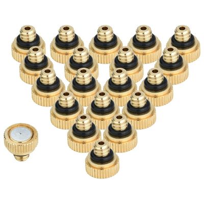 20Pcs Brass Misting Nozzles for Cooling System 0.012 Inch(0.3 mm) Water Spray Nozzle Sprinklers Misting Cooling