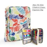 ▤❧❁ 192 Slots Large Capacity Pencil Bag Case Organizer Cosmetic Bag For Colored Pencil Watercolor Pen Markers Gel Pens Great Gifts