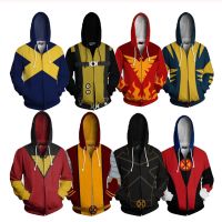 X Men Wolverine Cosplay Costume 3D Hoodie Sweatshirt X-Men Jacket Streetwear Zipper Long Sleeve Clothes Logan Howlett