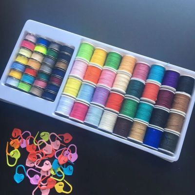【CC】 Sewing Thread Machine Threads Supplies Set Embroidery Spool Accessories Polyester And Durable Color