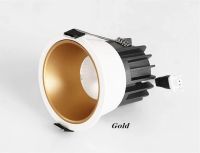 Dimmable Circular Anti Glare COB LED Downlights 9W12W LED Ceiling Spot Lights Warm Cold White Background Lamps Indoor Lighting