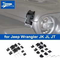 JIDIXIAN รถ Hood Latches ล็อคเครื่องยนต์ Catch Hood Lock สำหรับ Jeep Wrangler JK JKU JL JT 2007-2023รถอุปกรณ์เสริมภายนอก