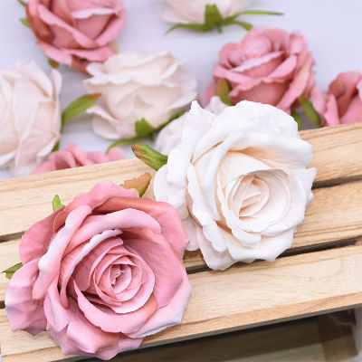 【cw】510Pcs 10cm Artificial Silk Rose Flower Head For Wedding Home Party DIY Decoration Fake Flowers DIY Wreath Scrapbook Crafts