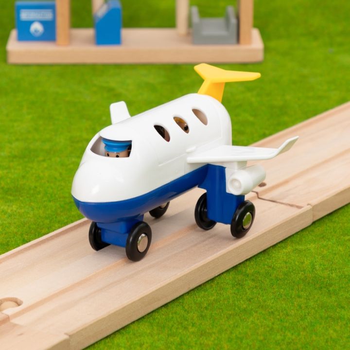 assembled-building-blocks-car-airplane-model-wooden-train-track-railway-puzzle-boy-toy-passenger-plane-track-general-accessories