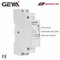 Geya Gyhc Ac24v คอนแทคเตอร์ในครัวเรือนแบบแยกส่วน48V 110V 220V 2P 25a 2nc 1no1nc 50/60Hz