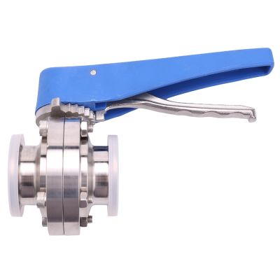 1-1/2 inch 38mm SS304 Stainless Steel Sanitary 1.5 inch Tri Clamp Butterfly Valve Squeeze Trigger for Homebrew Dairy Product