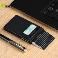 【CW】✴❧  Custom Anti-theft Metal Credit Card Holder Men Wallet Organizer Coin Cardholder with Money