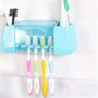 1pc Suction Hooks Toothbrush Holder Toothpaste Holder Bathroom Sets Tooth Brush Cup Container Bathroom Shelves Bath Accessories [NEW]