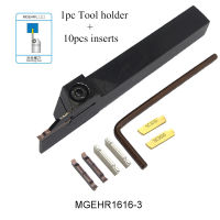 1pc MGEHR1616-3 MGEHL1616-3 เครื่องมือ holder และ 10pcs MGMN300 M PC9030 NC3030 H01 แทรก grooving turning tool holder set