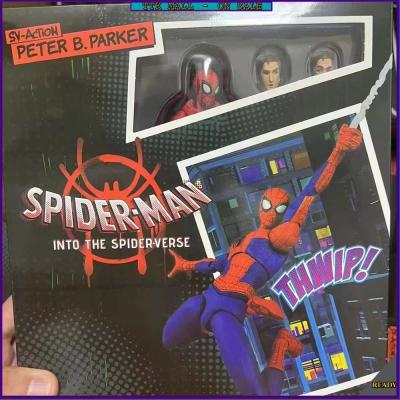 100% Genuine Original Marvel Spiderman: Into the Spider-Verse Action Figure Collectible Spiderman Figure Ornaments Anime Model Collection Toys for Party Car Home Office Decorations