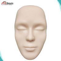 Eyelashes Extension Silicone Practice Head Eyebrow Makeup and Massage Training Mannequin Heads 3D Realistic Full Face Tattoo