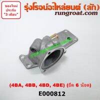 E000812 คอน้ำ ฝาครอบวาล์วน้ำ อีซูซุ เครื่อง 4BA, 4BB, 4BD, 4BE ยึด 6 น๊อต ISUZU NKR NPR 4BA1, 4BB1, 4BD1, 4BE1