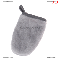 sunkepo6392 แปรงแต่งหน้าซ้ำได้ถุงมือ Soft Microfiber Face แผ่นทำความสะอาดลึก