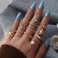 【hot】☬﹍✑  Fashion Knuckle Rings set Gold 2022 Boho Ladies wedding Jewelry